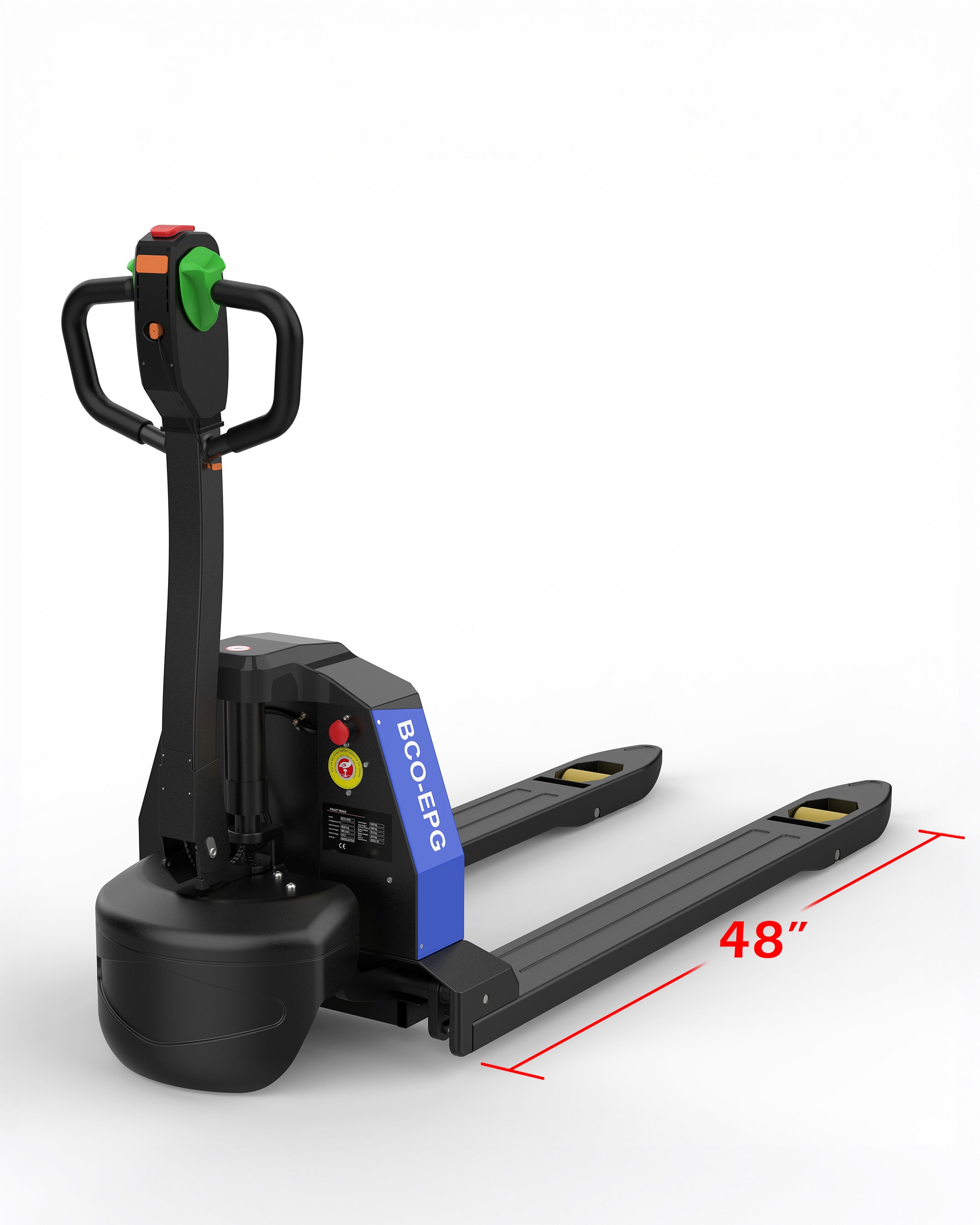 ELECTRIC PALLET JACK 4,400LBS LOW PROFILE FORKS - BLUECO