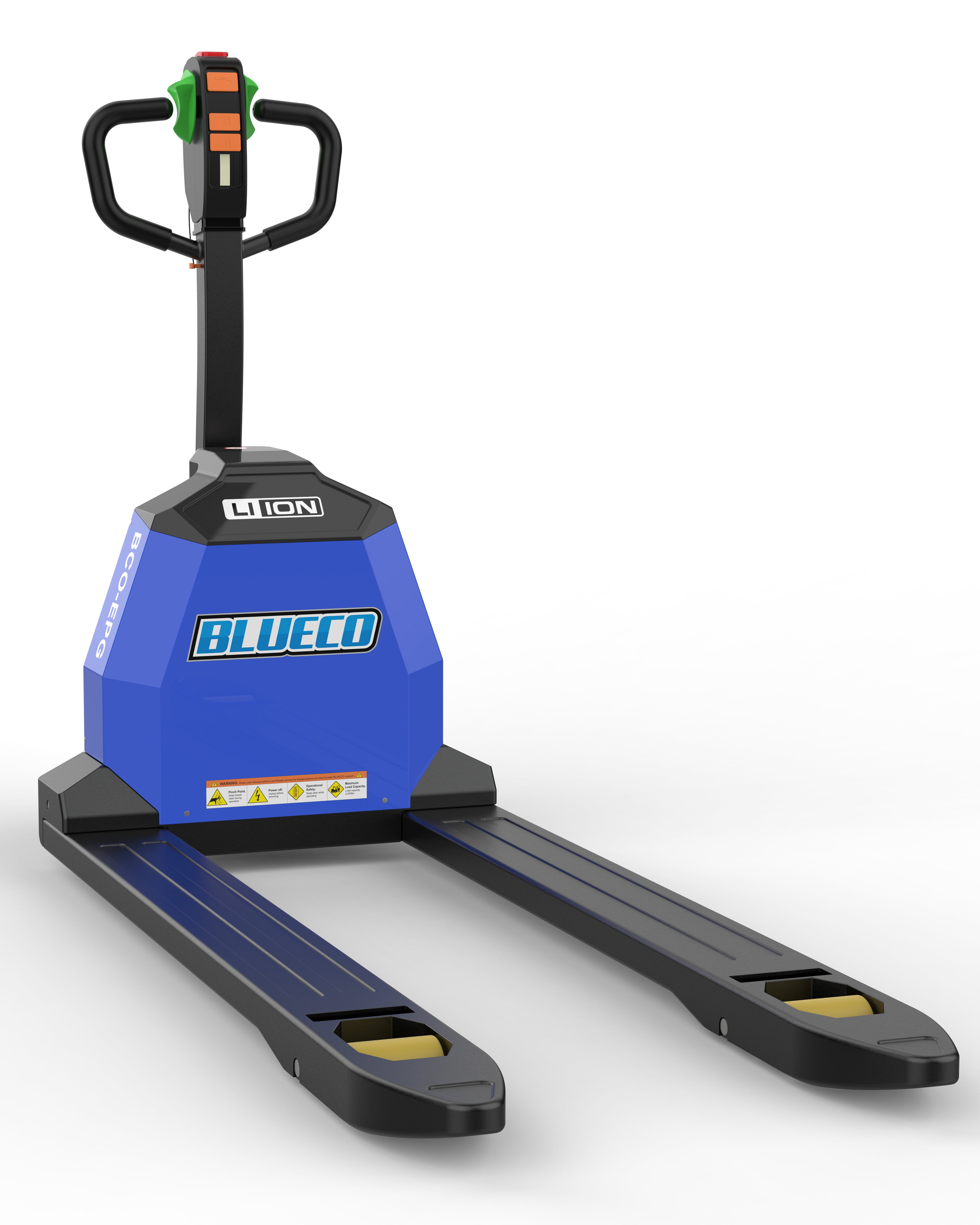 ELECTRIC PALLET JACK 4,400LBS LOW PROFILE FORKS - BLUECO